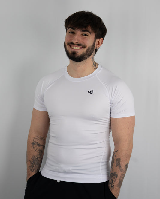T-SHIRT COMPRESSION AXIS BLANC