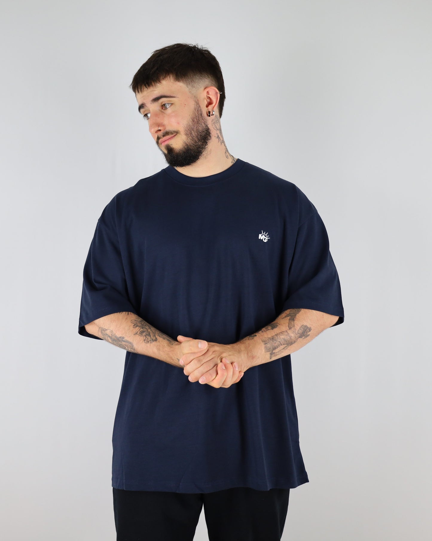 T-SHIRT OVERSIZE UNISEXE BLEU MARINE